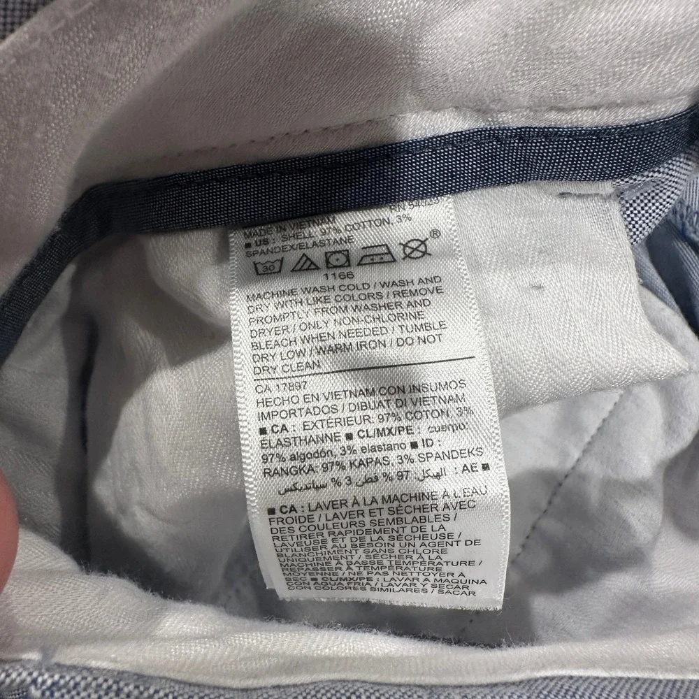 Old Navy Signature Slim Fit Chinos Mens 34x30 Light Blue Stretch Cotton Pants